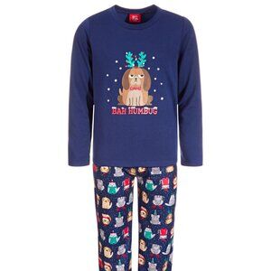 Family Pajamas Little & Big Kids Matching 2 Pieces Bah Humbug Pajama Set